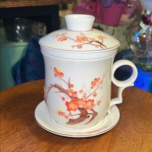 Teavana Okura Une Blossom porcelain mug (4 piece set)